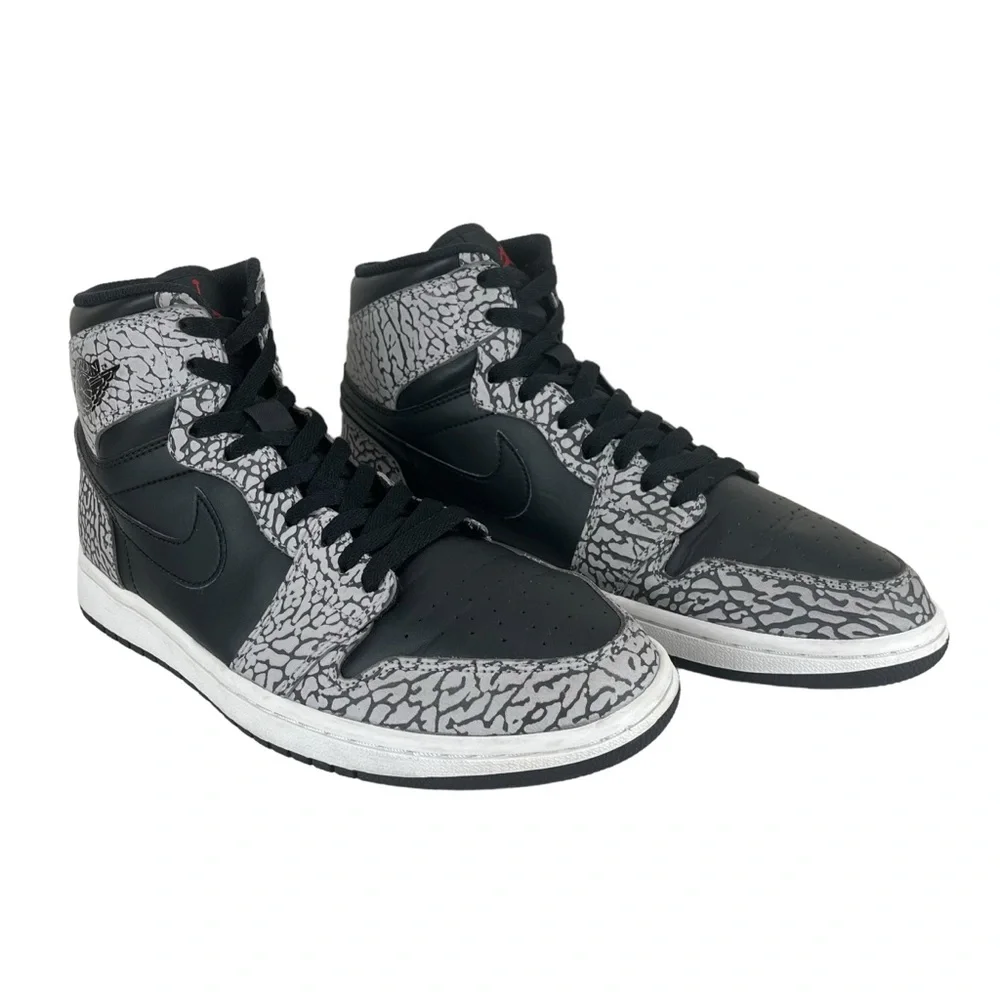 Nike Air Jordan 1 Retro High Black Elephant Men Size 10.5 839115 013‎